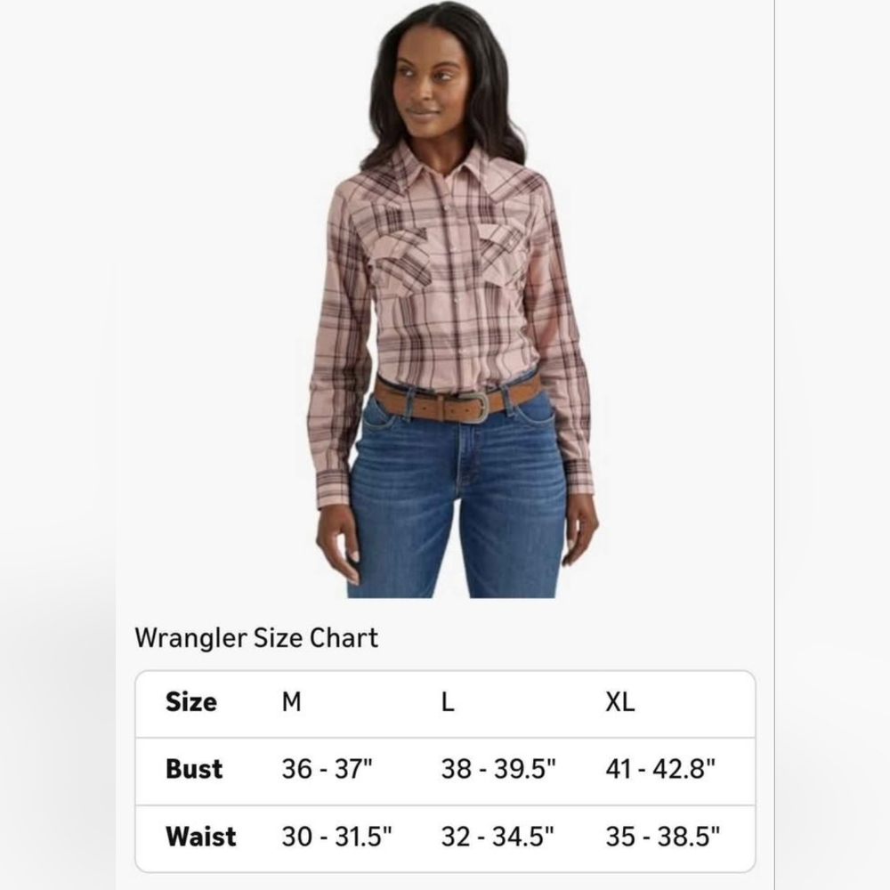 New Women's Wrangler Pearl Snap - Picture 3 of 3